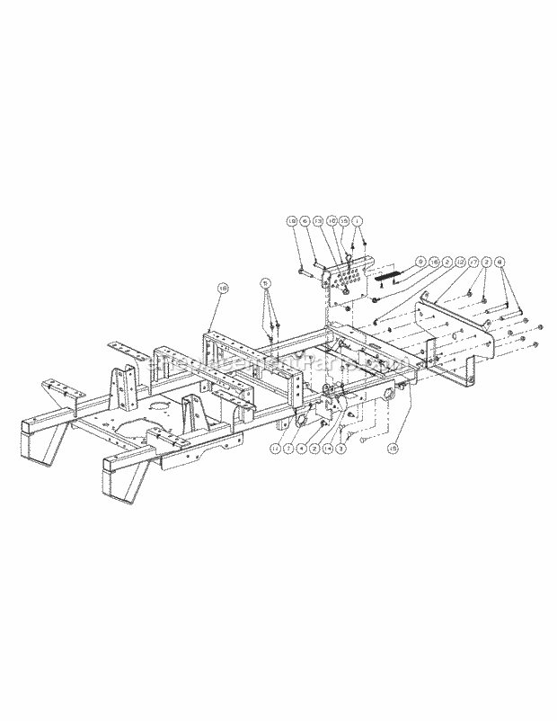 Frame Assembly (2009) Diagram and Parts List for M60-KH 53AH8CT6050 Cub Cadet Sprayer